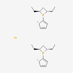 molecular formula C24H36FeP2 B6357052 (-)-1,1'-Bis((2S,4S)-2,4-diethylphosphotano)ferrocene CAS No. 290347-66-9