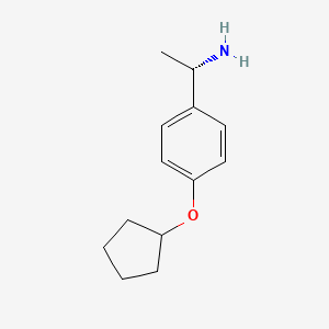 B6357076 (1S)-1-(4-Cyclopentyloxyphenyl)ethylamine CAS No. 1213104-18-7