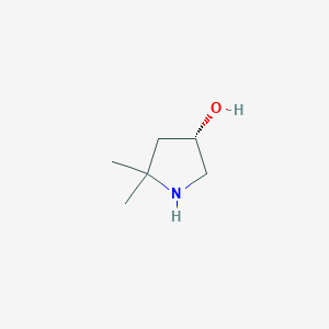 molecular formula C6H13NO B6357101 (3S)-5,5-Dimethylpyrrolidin-3-ol CAS No. 2382254-35-3