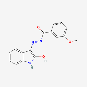 B6357140 3-(3-Methoxybenzoylhydrazidyl)-2-oxoindoline CAS No. 351366-75-1