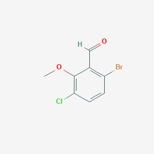 molecular formula C8H6BrClO2 B6357163 6-Bromo-3-chloro-2-methoxybenzaldehyde CAS No. 1628525-00-7