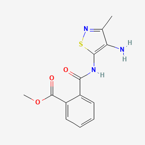molecular formula C13H13N3O3S B6357193 N-(4-Amino-3-methyl-isothiazol-5-yl)-phthalamic acid methyl ester, 95% CAS No. 1628869-90-8
