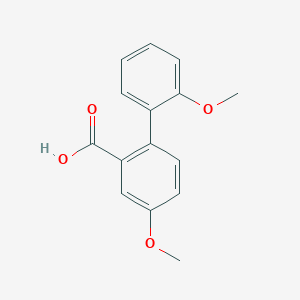 molecular formula C15H14O4 B6357221 5-Methoxy-2-(2-methoxyphenyl)benzoic acid CAS No. 42523-31-9