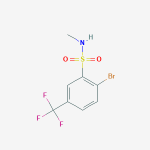 molecular formula C8H7BrF3NO2S B6357339 2-Bromo-N-methyl-5-(trifluoromethyl)benzenesulfonamide CAS No. 1621415-14-2