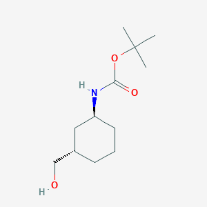 molecular formula C12H23NO3 B6357348 tert-butyl ((1S,3S)-3-(hydroxymethyl)cyclohexyl)carbamate CAS No. 2165427-41-6