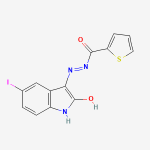 5-Iodo-3-(thiophene-2-carboxylhydrazidyl)-2-oxoindoline