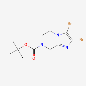 molecular formula C11H15Br2N3O2 B6357448 tert-Butyl 2,3-dibromo-5,6-dihydroimidazo[1,2-a]pyrazine-7(8H)-carboxylate CAS No. 1613148-22-3