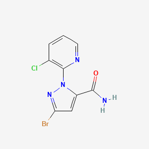 B6357456 5-Bromo-2-(3-chloro-pyridin-2-yl)-2H-pyrazole-3-carboxylic acid amide CAS No. 1438853-57-6