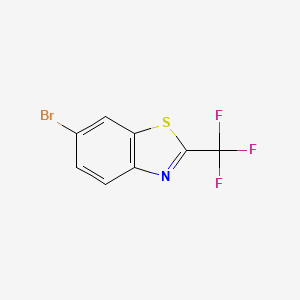 molecular formula C8H3BrF3NS B6357599 6-Bromo-2-(trifluoromethyl)benzo[d]thiazole CAS No. 1188232-94-1