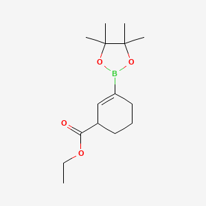 molecular formula C15H25BO4 B6357751 Ethyl 3-(4,4,5,5-tetramethyl-1,3,2-dioxaborolan-2-yl)cyclohex-2-ene-1-carboxylate CAS No. 1536395-80-8