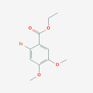 molecular formula C11H13BrO4 B6357859 Ethyl 2-bromo-4,5-dimethoxybenzoate CAS No. 17667-33-3