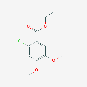 molecular formula C11H13ClO4 B6357872 2-chloro-4,5-dimethoxy-benzoic acid ethyl ester CAS No. 91427-57-5