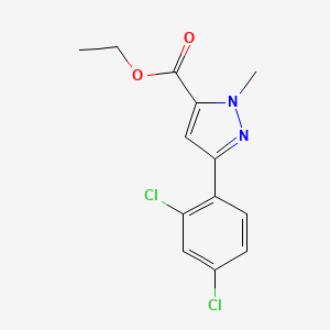 molecular formula C13H12Cl2N2O2 B6357984 Ethyl 3-(2,4-dichlorophenyl)-1-methyl-1H-pyrazole-5-carboxylate CAS No. 135473-24-4