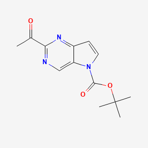 molecular formula C13H15N3O3 B6357995 tert-butyl 2-acetyl-5H-pyrrolo[3,2-d]pyrimidine-5-carboxylate CAS No. 1445856-24-5