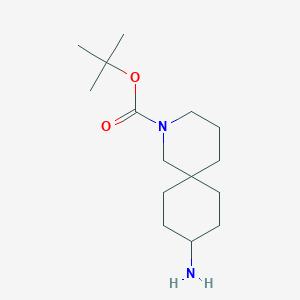 molecular formula C15H28N2O2 B6358038 tert-Butyl 9-amino-2-azaspiro[5.5]undecane-2-carboxylate CAS No. 1779849-06-7