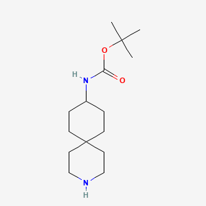 molecular formula C15H28N2O2 B6358039 tert-Butyl N-{3-azaspiro[5.5]undecan-9-yl}carbamate CAS No. 1781848-83-6