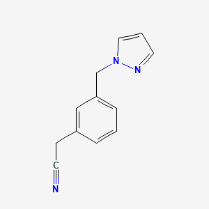 molecular formula C12H11N3 B6358082 (3-Pyrazol-1-ylmethyl-phenyl)-acetonitrile CAS No. 1439400-17-5