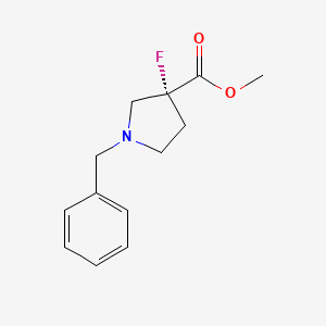 molecular formula C13H16FNO2 B6358094 Methyl (3R)-1-benzyl-3-fluoro-pyrrolidine-3-carboxylate CAS No. 1438852-68-6