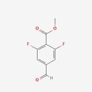molecular formula C9H6F2O3 B6358101 Methyl 2,6-difluoro-4-formylbenzoate CAS No. 1449280-48-1