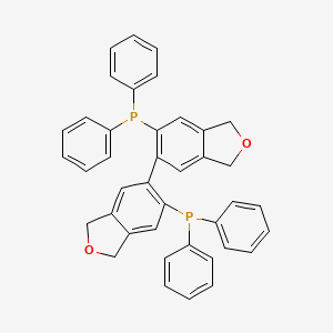 molecular formula C40H32O2P2 B6358134 6,6'-Bis(diphenylphosphino)-1,1',3,3'-tetrahydro[5,5']biisobenzofuran CAS No. 959864-38-1