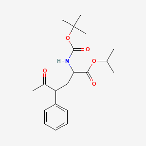 molecular formula C20H29NO5 B6358145 Isopropyl 2-(tert-butoxycarbonylamino)-5-oxo-4-phenyl-hexanoate CAS No. 1456803-33-0