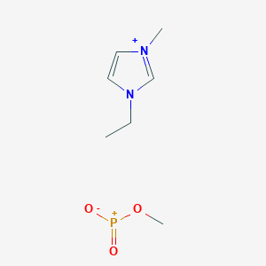 molecular formula C7H14N2O3P+ B6358148 1-Ethyl-3-methylimidazolium methylphosphonate, 98% CAS No. 81994-80-1