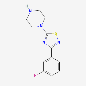 B6358173 1-[3-(3-Fluorophenyl)-1,2,4-thiadiazol-5-yl]piperazine CAS No. 1417825-51-4