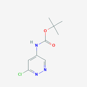 molecular formula C9H12ClN3O2 B6358199 tert-Butyl N-(6-chloropyridazin-4-yl)carbamate CAS No. 1416146-92-3