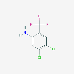 molecular formula C7H4Cl2F3N B6358286 4,5-Dichloro-2-(trifluoromethyl)aniline CAS No. 1237524-34-3