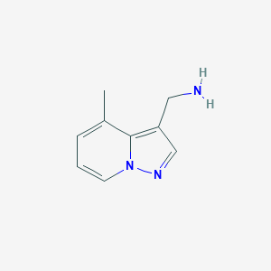 molecular formula C9H11N3 B6358528 [(4-Methylpyrazolo[1,5-a]pyridin-3-yl)methyl]amine CAS No. 1553896-81-3