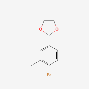 molecular formula C10H11BrO2 B6358662 2-(4-Bromo-3-methylphenyl)-1,3-dioxolane CAS No. 1554514-74-7