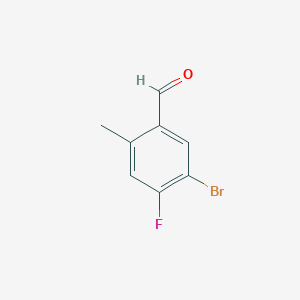 molecular formula C8H6BrFO B6358712 5-Bromo-4-fluoro-2-methylbenzaldehyde CAS No. 1782824-13-8