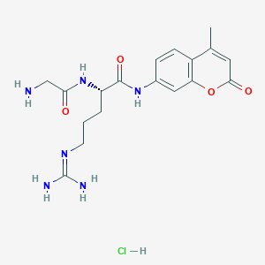 molecular formula C18H25ClN6O4 B6358914 H-Gly-Arg-AMC hydrochloride CAS No. 210815-69-3