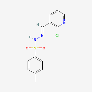 molecular formula C13H12ClN3O2S B6359114 N-[(E)-(2-chloropyridin-3-yl)methylideneamino]-4-methylbenzenesulfonamide CAS No. 204378-06-3