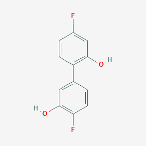 molecular formula C12H8F2O2 B6359201 2-Fluoro-5-(4-fluoro-2-hydroxyphenyl)phenol CAS No. 394-78-5