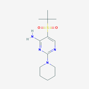 molecular formula C13H22N4O2S B063593 5-(Tert-butylsulfonyl)-2-piperidinopyrimidin-4-amine CAS No. 175202-16-1