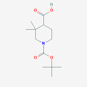 molecular formula C13H23NO4 B6359486 1-[(Tert-butoxy)carbonyl]-3,3-dimethylpiperidine-4-carboxylic acid CAS No. 1638771-27-3