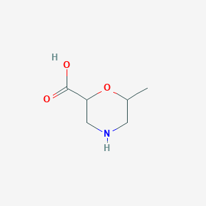 molecular formula C6H11NO3 B6359524 6-Methylmorpholine-2-carboxylic acid CAS No. 1780622-97-0