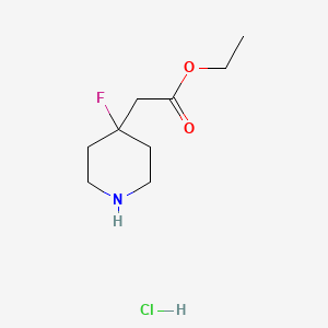 Ethyl 2-(4-fluoropiperidin-4-yl)acetate hydrochloride