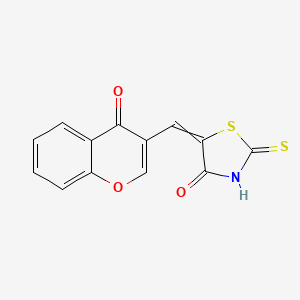 molecular formula C13H7NO3S2 B6359644 5-[(4-Oxochromen-3-yl)methylidene]-2-sulfanylidene-1,3-thiazolidin-4-one CAS No. 62484-70-2
