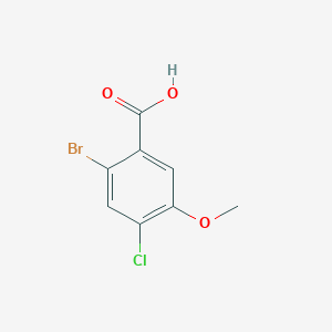 molecular formula C8H6BrClO3 B6359718 2-Bromo-4-chloro-5-methoxybenzoic acid CAS No. 1435479-68-7