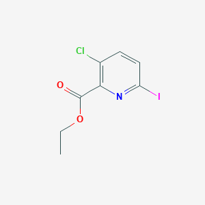 molecular formula C8H7ClINO2 B6359738 Ethyl 3-chloro-6-iodopicolinate CAS No. 1436504-90-3