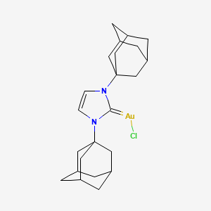 molecular formula C23H32AuClN2 B6359784 Chloro[1,3-bis(adamantyl)2H-imidazol-2-ylidene]gold(I) CAS No. 852445-88-6