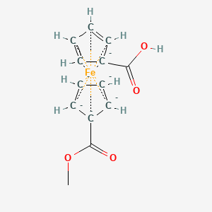 molecular formula C13H12FeO4-6 B6359902 cyclopenta-2,4-diene-1-carboxylic acid;iron;methyl cyclopentanecarboxylate CAS No. 1271-71-2