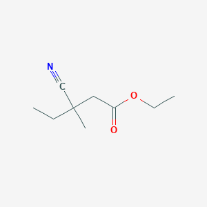 molecular formula C9H15NO2 B6360278 Ethyl 3-cyano-3-methylpentanoate CAS No. 39121-94-3