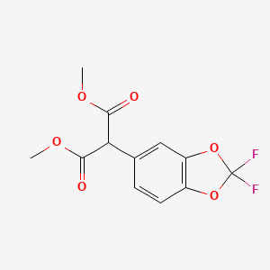 molecular formula C12H10F2O6 B6360283 Dimethyl(2,2-difluorobenzo-1,3-dioxol-5-yl)malonate CAS No. 398156-37-1