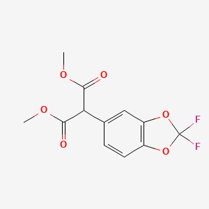 B6360283 Dimethyl (2,2-difluorobenzo-1,3-dioxol-5-yl)malonate;  98% CAS No. 398156-37-1