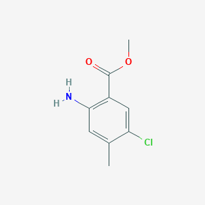 molecular formula C9H10ClNO2 B6360398 Methyl 2-amino-5-chloro-4-methylbenzoate CAS No. 63480-14-8