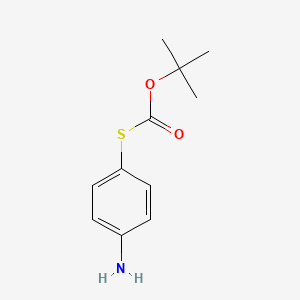molecular formula C11H15NO2S B6360601 Tert-butyl (4-aminophenyl)sulfanylmethanoate CAS No. 803699-60-7