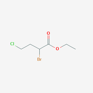 molecular formula C6H10BrClO2 B6360688 Ethyl 2-bromo-4-chlorobutanoate CAS No. 864151-53-1